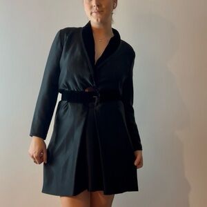 Oscar de la Renta Studio Red and White Label Black Dress